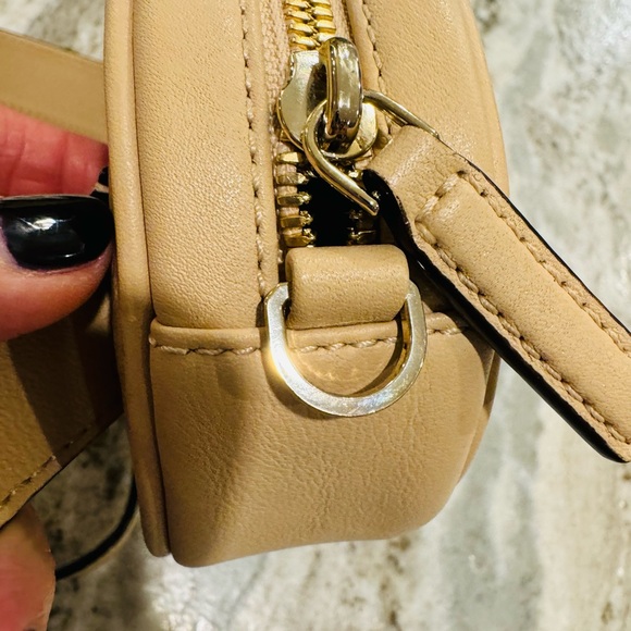 Authentic MCM Small Essential Belt Bag Purse 3 Way Cream Beige Gold Hardware - Picture 5 of 12